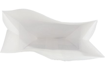 Бумажный пакет с плоским дном жиростойкий 80*30*220 мм, белый ЖС