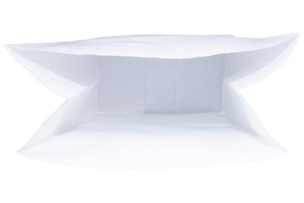 Бумажный пакет с прямоугольным дном, 260*150*340 мм, 65 г/м, белый