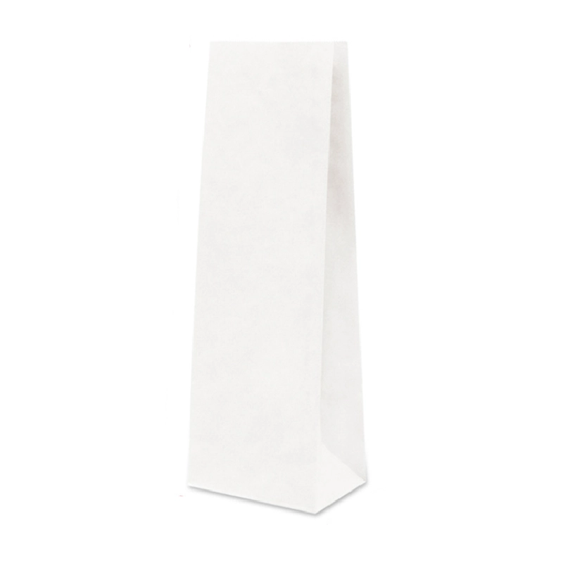 Бумажный пакет с прямоугольным дном, 120*80*330 мм, 65 г/м, белый