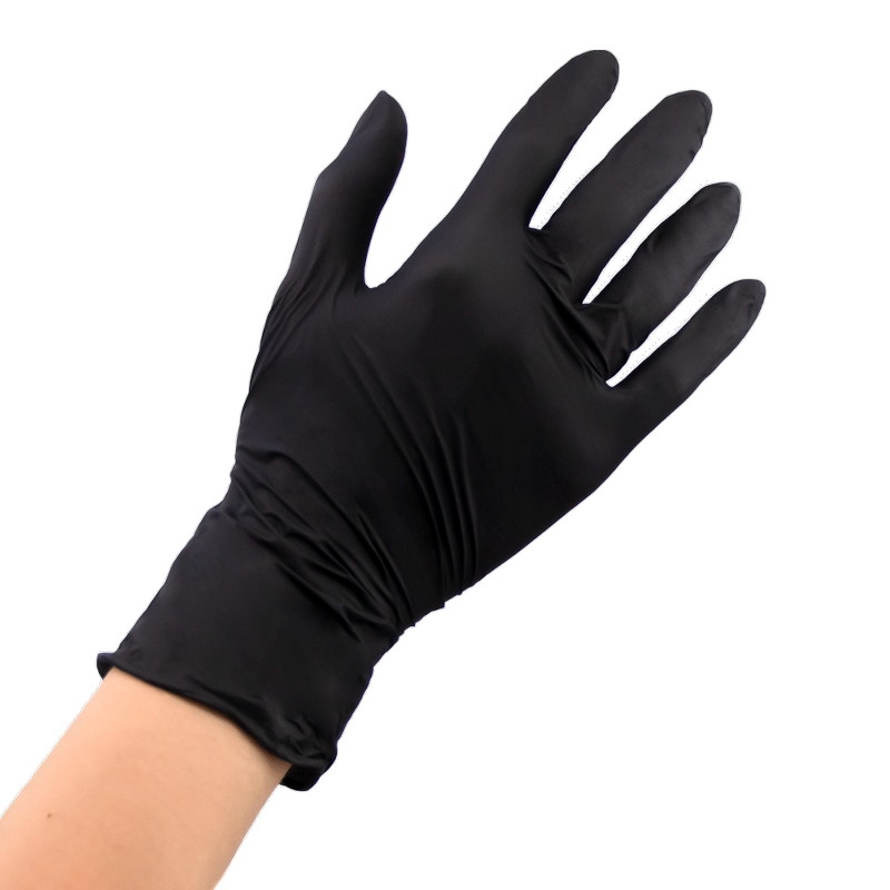 Перчатки нитриловые, черные, размер XL, неопудренные