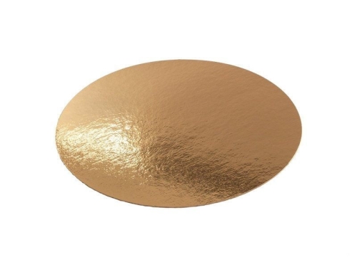 Подложка для торта круглая золотая 24см, толщина 2,5 мм
