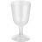 Пластиковый бокал для вина прозрачный, на съёмной ножке, 200 мл