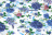 Одноразовая скатерть полиэтиленовая с рисунком "Гортензия" 120*180 см