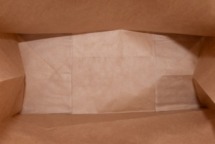Бумажный крафт пакет с плоскими ручками, 350*150*450 мм
