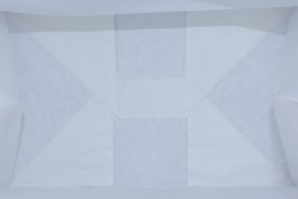 Бумажный крафт пакет с кручеными ручками, белый, 320*200*370 мм