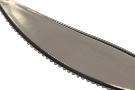 Пластиковый одноразовый нож металлик, 180 мм