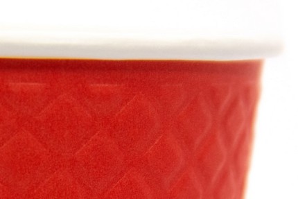 Двухслойный бумажный стакан с конгревом, красный, 250 мл