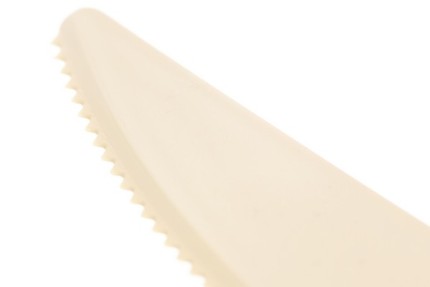 Пластиковый одноразовый бежевый нож ПРЕМИУМ, 180 мм