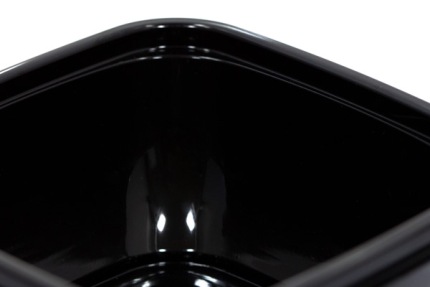 Контейнер квадратный ПЭТ, черный, 126х126х52 мм, 375 мл, Сп-1212, [крышка отдельно]
