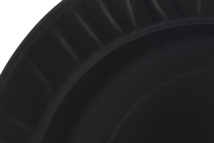 Одноразовая тарелка, черная, 230 мм