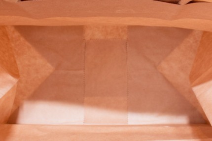 Бумажный крафт пакет с кручеными ручками, 220*120*250 мм