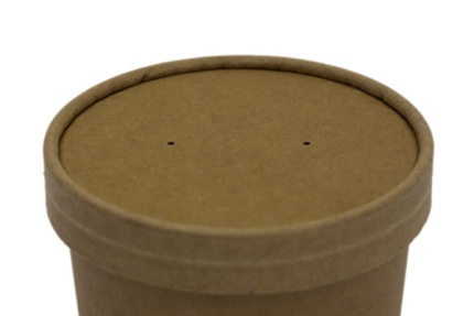 Супница с бумажной крышкой, крафт, 230 мл (макс. 250 мл)