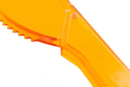 Пластиковый одноразовый оранжевый нож ПРЕМИУМ, 180 мм