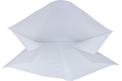 Бумажный крафт пакет с плоским дном, плоский пакет, белый, 110*50*610 мм