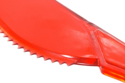 Пластиковый одноразовый красный нож ПРЕМИУМ, 180 мм