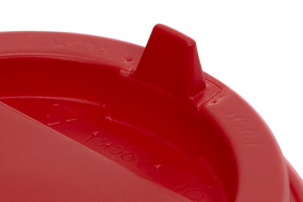 Крышка для бумажного стакана с откидным питейником, 90 мм, красная