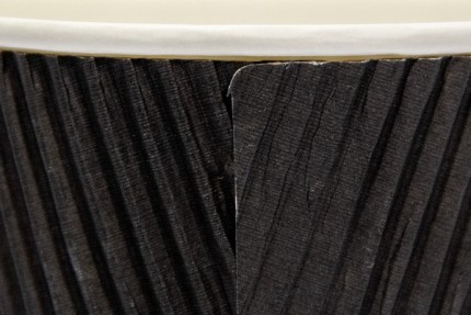 Бумажный гофрированный стакан, черный, 250 мл (макс. 290 мл)