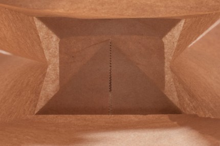 Бумажный крафт пакет без ручек, с прямоугольным дном, 220*120*290 мм
