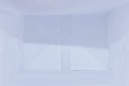 Бумажный пакет с прямоугольным дном, 180*120*290 мм, 65 г/м, белый