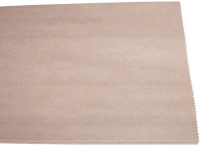 Бумажный крафт пакет без ручек с прямоугольным дном и окном, 120*80*250 мм