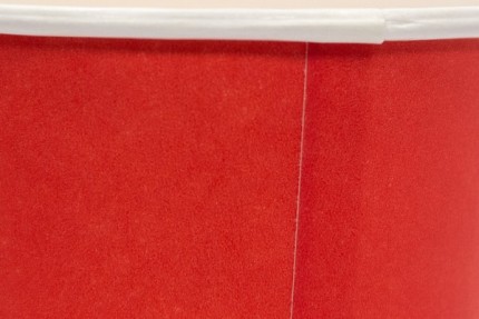 Бумажный стакан 350 мл (макс. 400 мл), однослойный, d=90мм, красный
