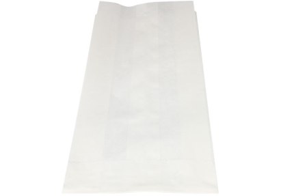 Бумажный пакет с плоским дном влагопрочный 100*50*175 мм, белый ВПМ