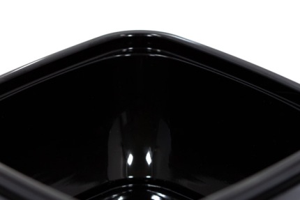 Одноразовый черный контейнер PET, 124*124*67 мм, 500 мл