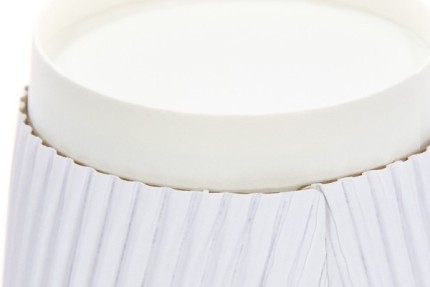 Бумажный гофрированный стакан, белый, 450 мл (макс. 500 мл)