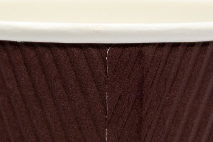 Бумажный гофрированный стакан, коричневый, 350 мл (макс. 400 мл)
