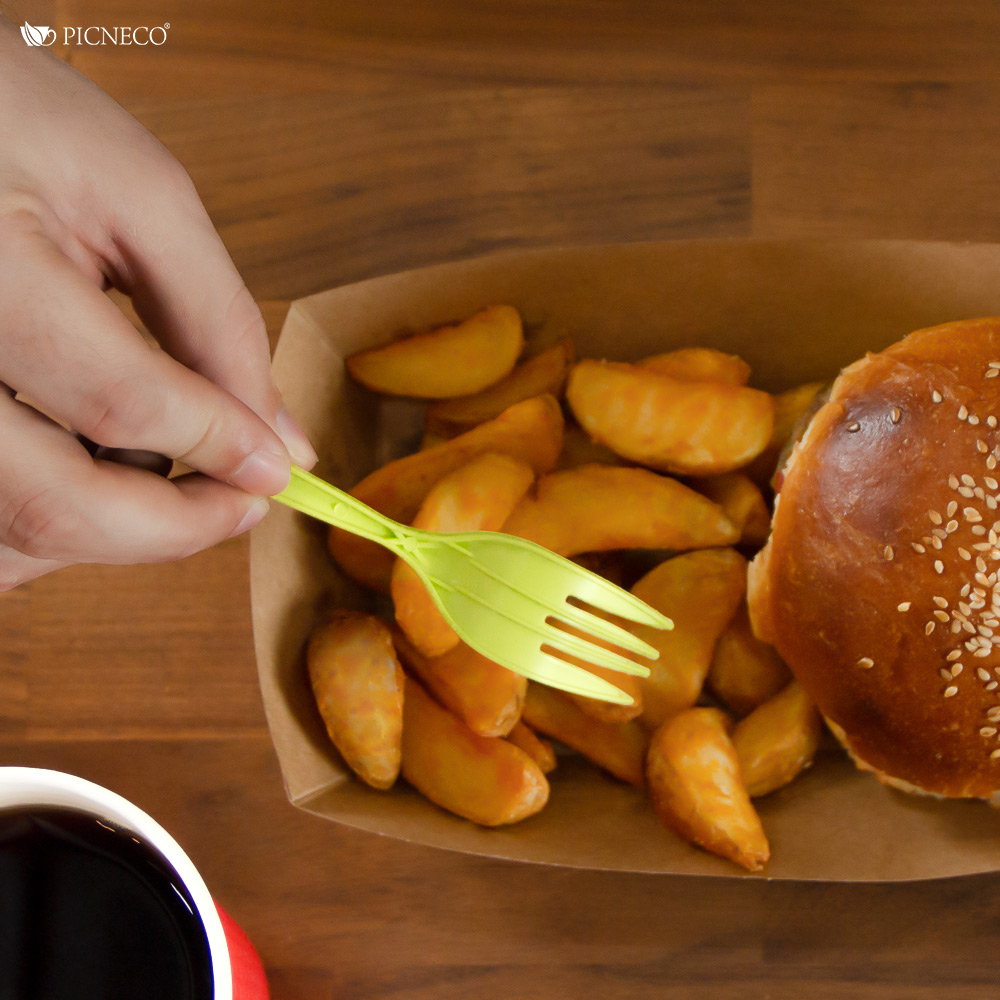 товар Одноразовая малая вилка,зеленая, 150 мм SP016Z