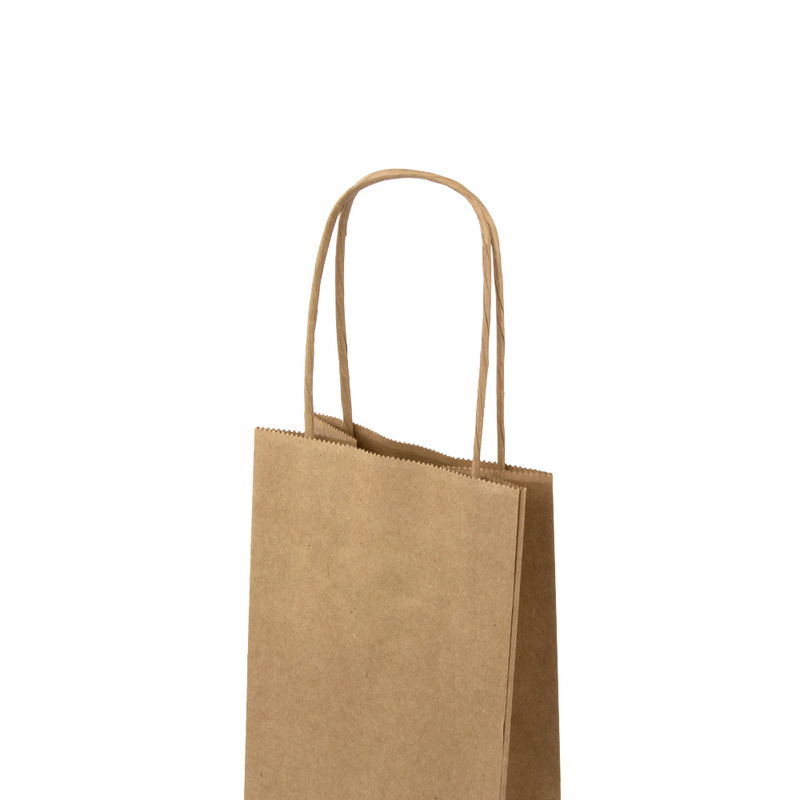 товар Бумажный крафт пакет с кручеными ручками под бутылку, 120*80*350 мм, 115 г/м2 KPK1235