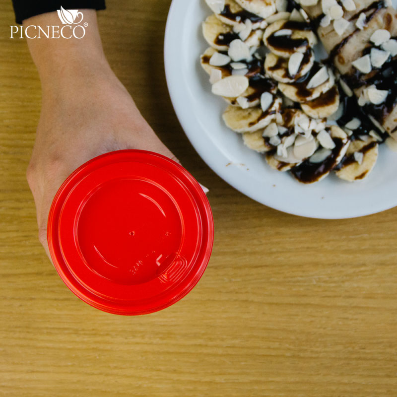 товар Крышка для бумажного стакана, 90 мм, красная глянцевая V3-0004