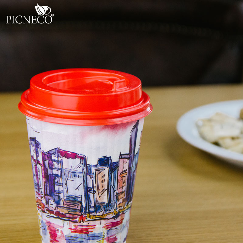 товар Крышка для бумажного стакана, 90 мм, красная глянцевая V3-0004