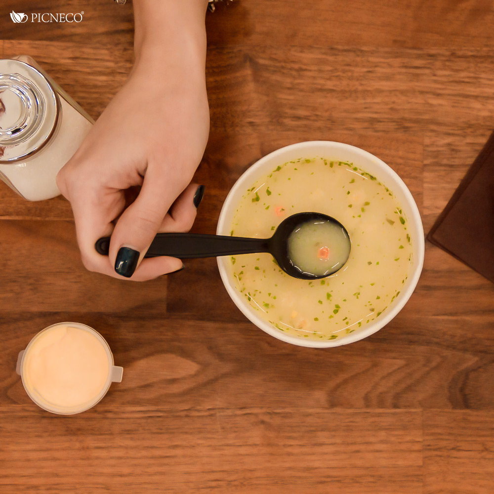 товар Одноразовая ложка, черная, 150 мм SP001C