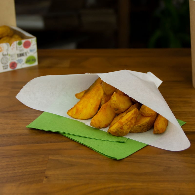 товар Бумажный уголок для бургера белый 140х140 мм UG014