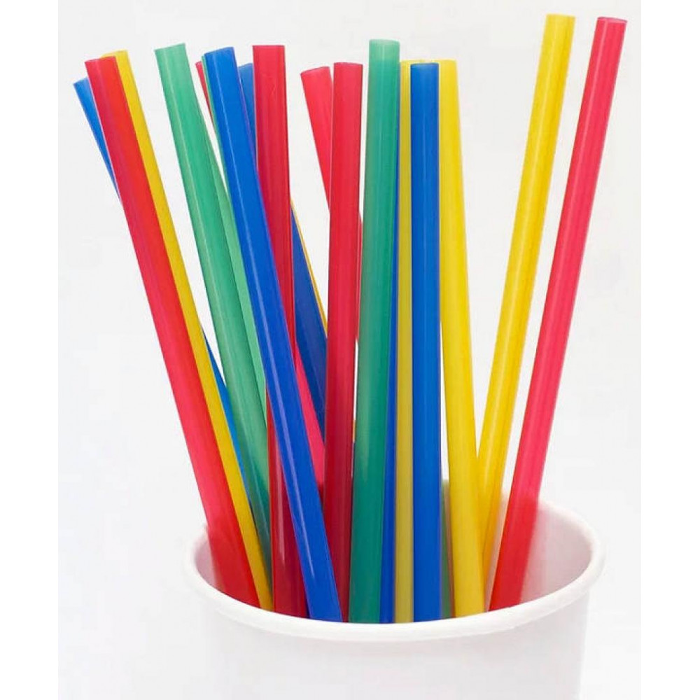 товар Пластиковые трубочки цветные прямые 210*12 мм TBPL009