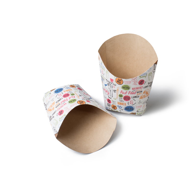 товар Упаковка для картофеля фри, большая, с рисунком BK013D