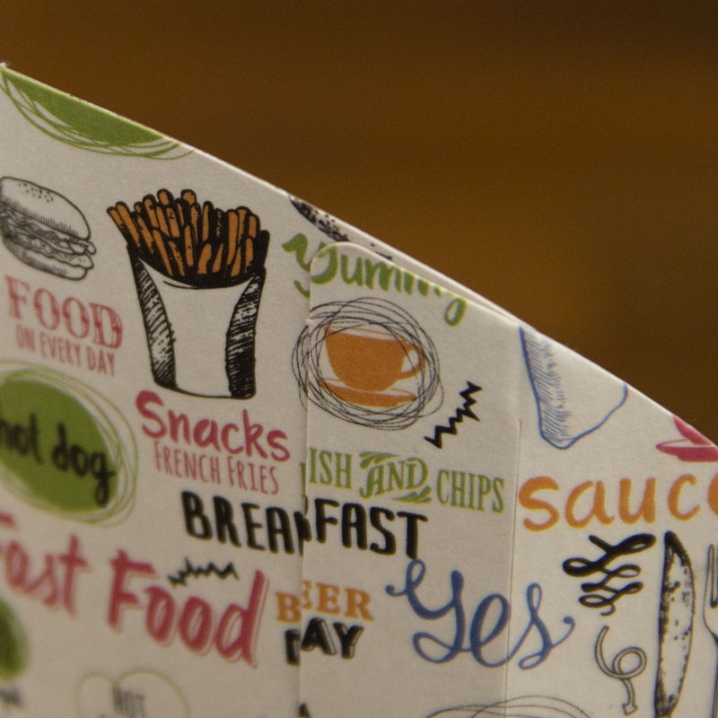 товар Упаковка для картофеля фри, большая, с рисунком BK013D