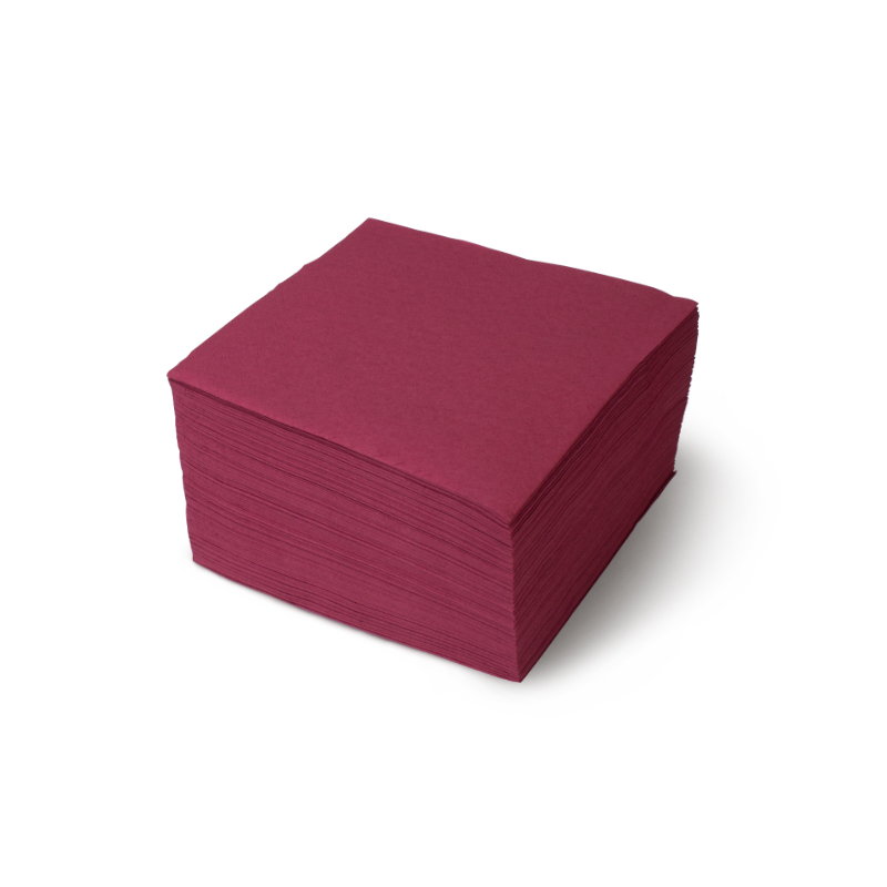 Бумажные салфетки "Папирус", бордовые, 2-слойные, 330*330 мм