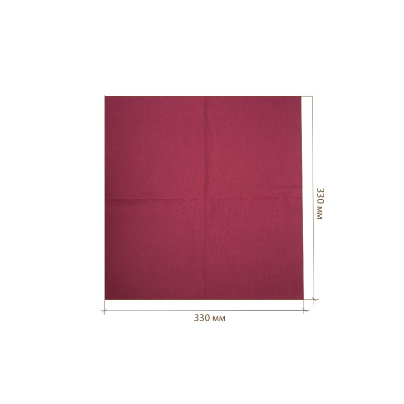 товар Бумажные салфетки "Папирус", бордовые, 2-слойные, 330*330 мм SL233Bor