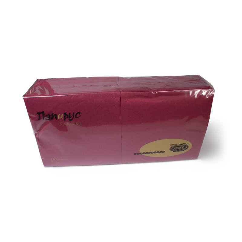 товар Бумажные салфетки "Папирус", бордовые, 2-слойные, 330*330 мм SL233Bor