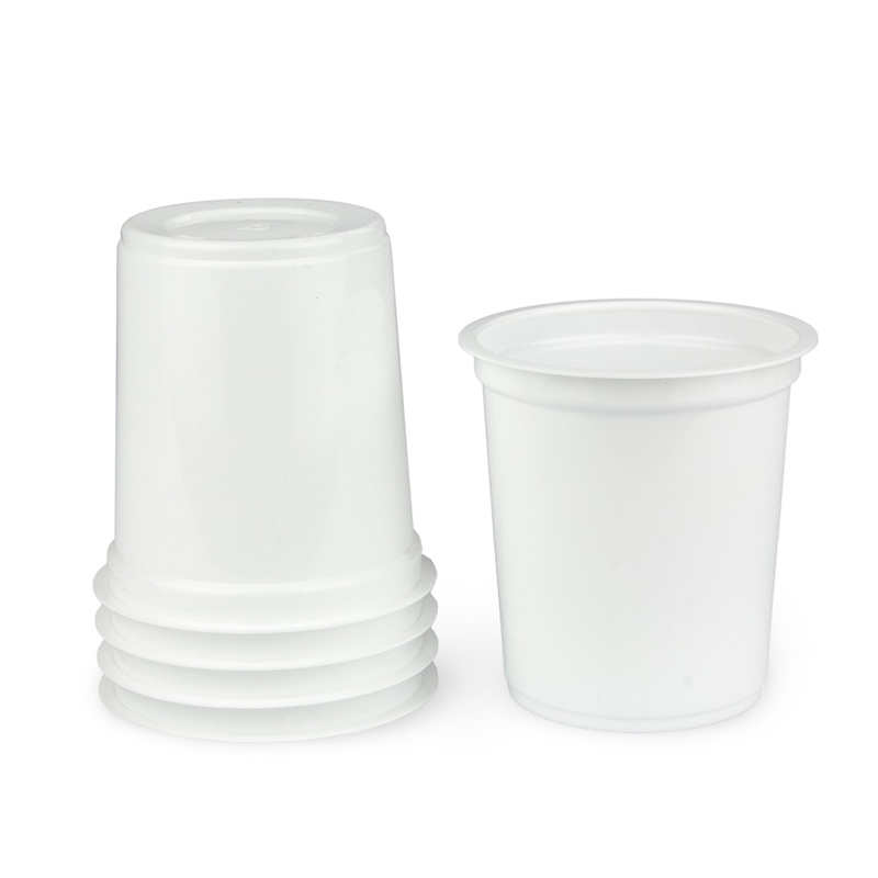 товар Круглый контейнер белый ПП (подходит под запайку), 400 мл, D=95 мм PK9540B