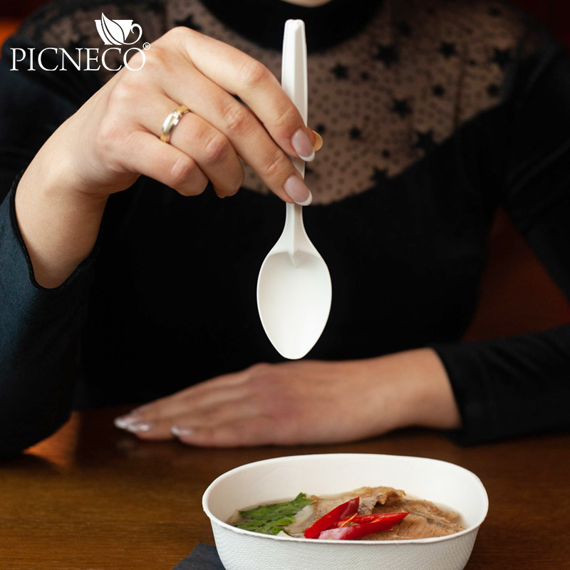 товар Одноразовая суповая ложка, 170 мм, бежевая SP018