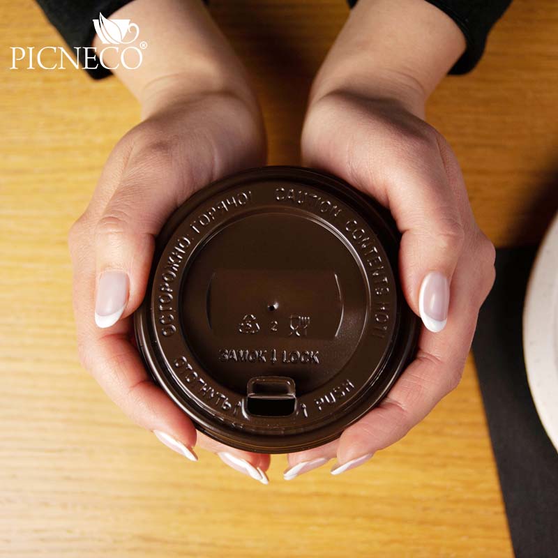 товар Крышка для бумажного стакана, 90 мм, коричневая глянцевая V3-0003