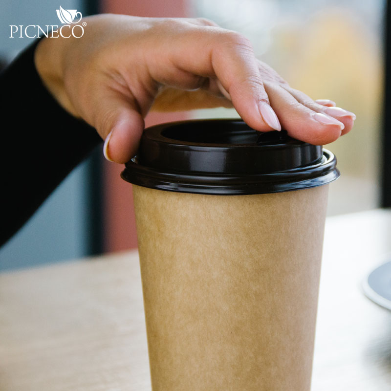 товар Крышка для бумажного стакана, 90 мм, коричневая глянцевая V3-0003