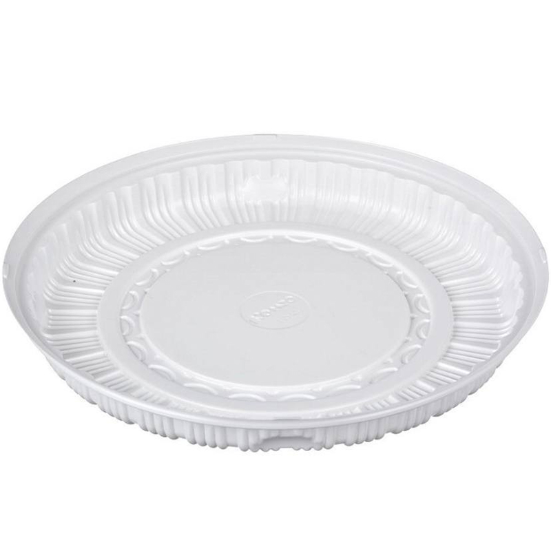 Коробка для торта [дно] пластиковая круглая белая, 260*21 мм