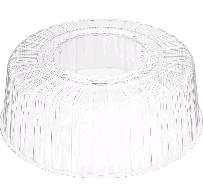 Коробка для торта [крышка] пластиковая круглая прозрачная, 317*110 мм