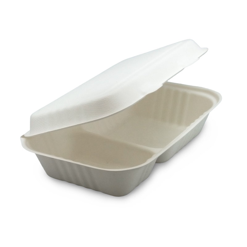 товар Ланч бокс для еды одноразовый белый, 2 секции LB023