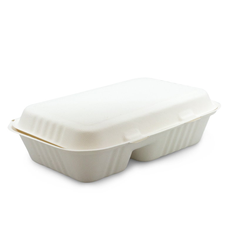 товар Ланч бокс для еды одноразовый белый, 2 секции LB023