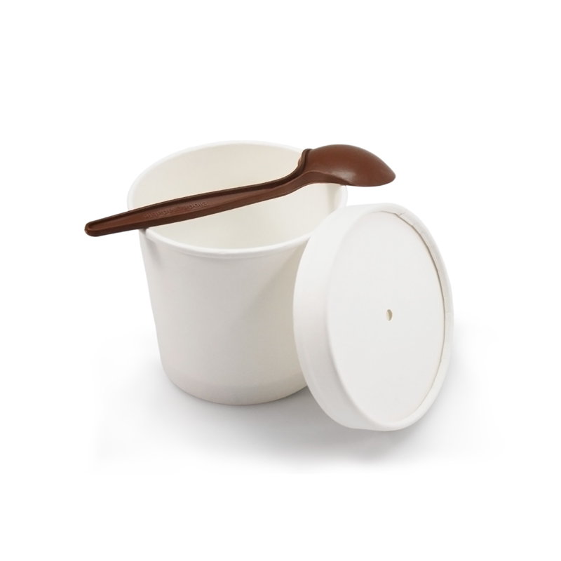 товар Одноразовая супница с бумажной крышкой белая, 320 мл (макс. 360 мл) BK044